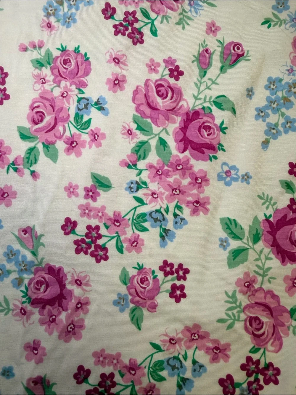 Angel Dear Little Roses Bamboo Pajama Set Girls 5-6Y Pink Floral Quiet Luxury